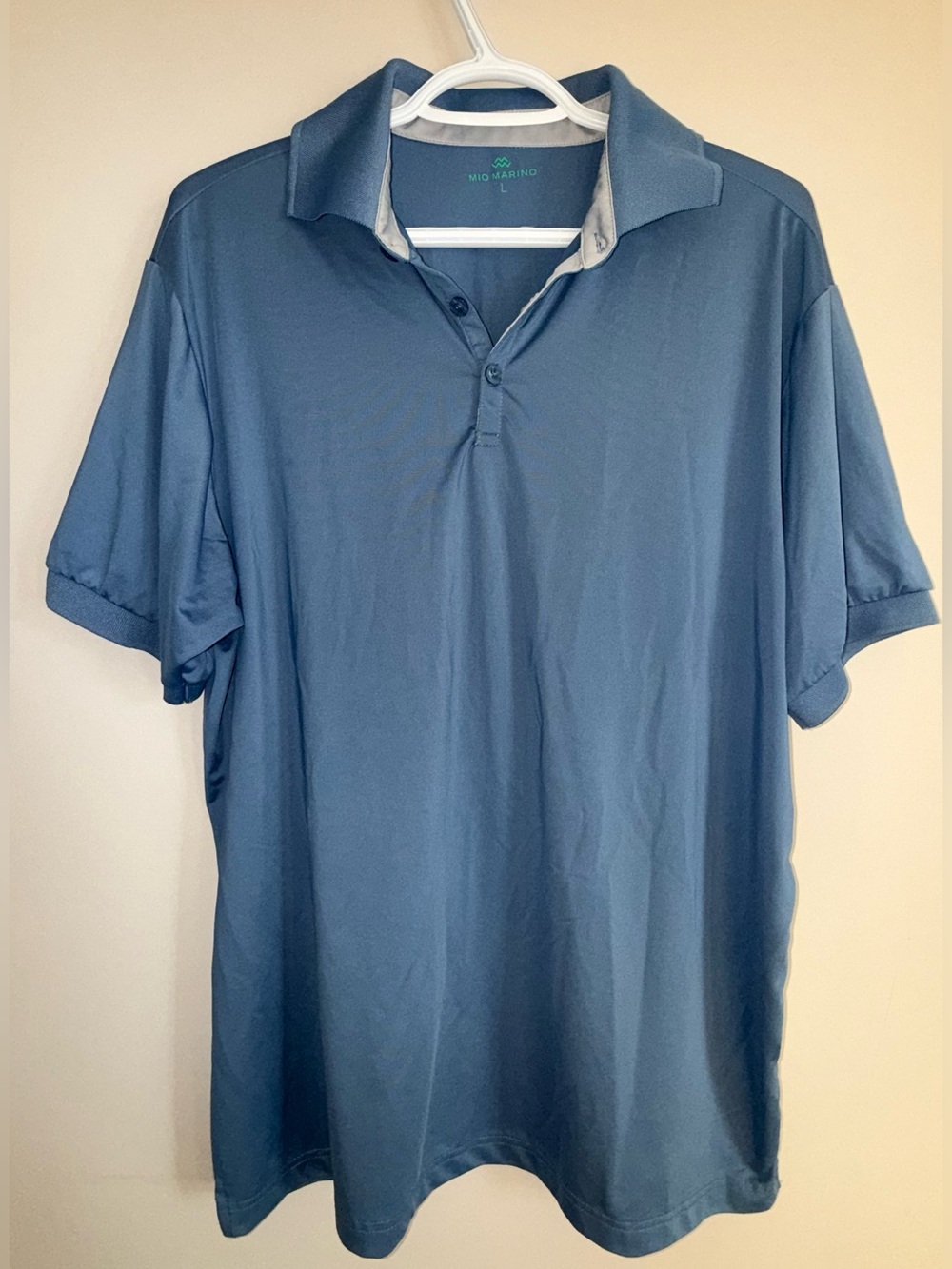 Mio Marino Men's Slate Blue Performance Polo